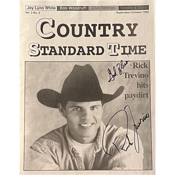 Country music singer Rick Trevino Signed 1994 Country Standard Time Newsletter