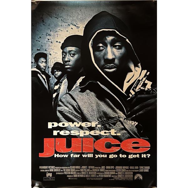Rare Tupac Shakur Juice Banned Original Movie Poster