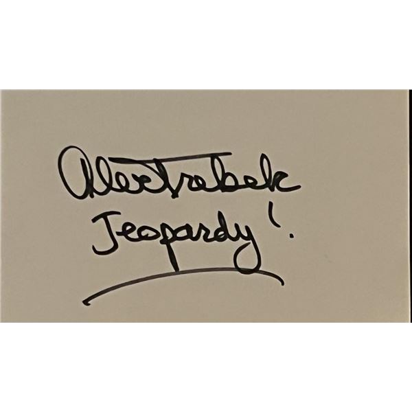 Jeopardy Host Alex Trebek Original Signature