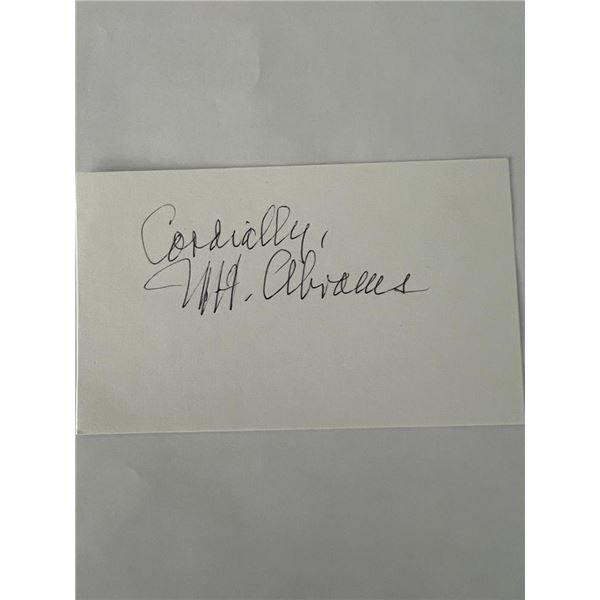 WH Abrams original signature