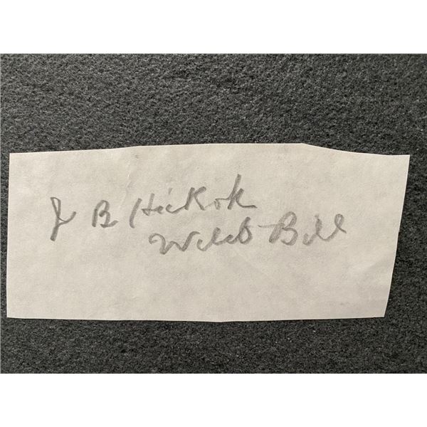 "Wild Bill" Hickok original signature
