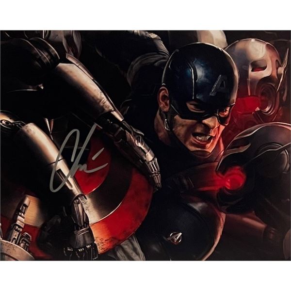 Captain America Chris Evans Signed Photo