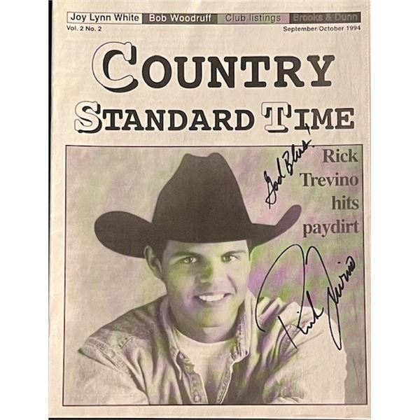 Country music singer Rick Trevino Signed 1994 Country Standard Time Newsletter