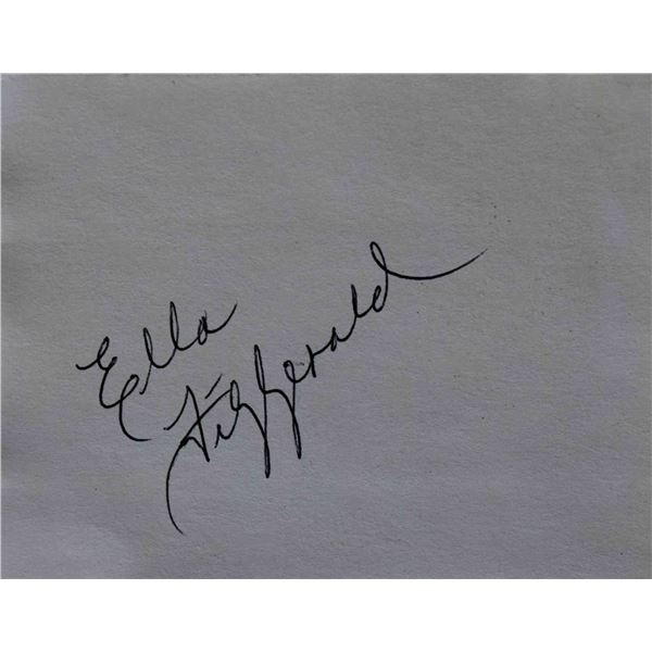 Ella Fitzgerald signature slip