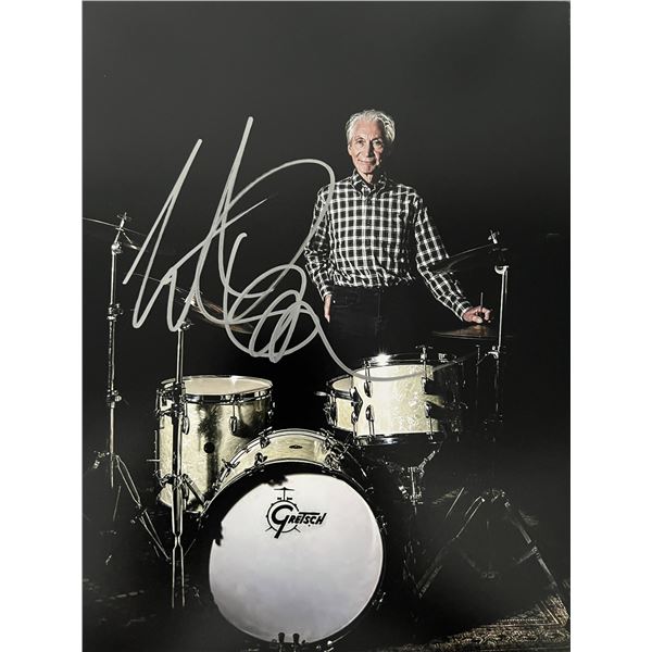 Rolling Stones Charlie Watts signed photo
