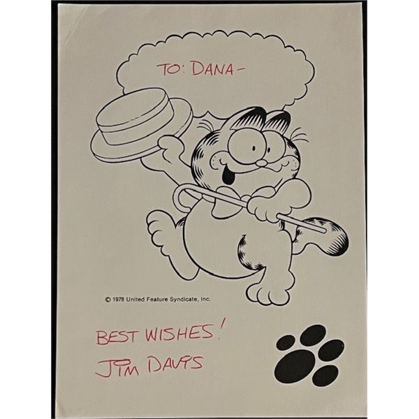 Jim Davis Signed Garfield Print