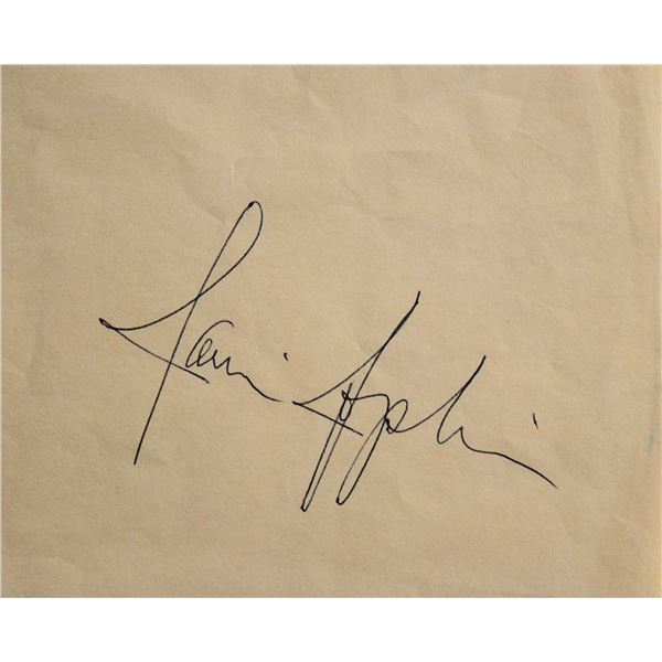 Janis Joplin signature slip