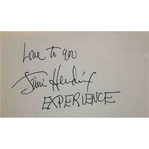 Jimi Hendrix signed slip