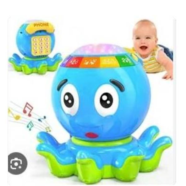 Meemtoy Musical Crawling Octopus Toy with Light and Sound Features