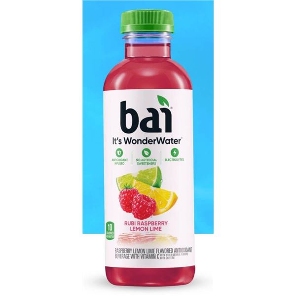 Bai Antioxidant Beverage, Raspberry Lemon Lime 12 x 530ml