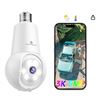 Image 1 : SYMYNELEC 3K 5MP Light Bulb Security Camera Outdoor, 2.4GHz Only WiFi Light Socket Camera with AI Hu