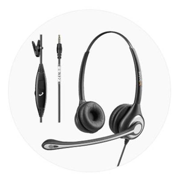 Wantek Call Center Headset Model A600D 3.5mm Jack Noise Cancelling