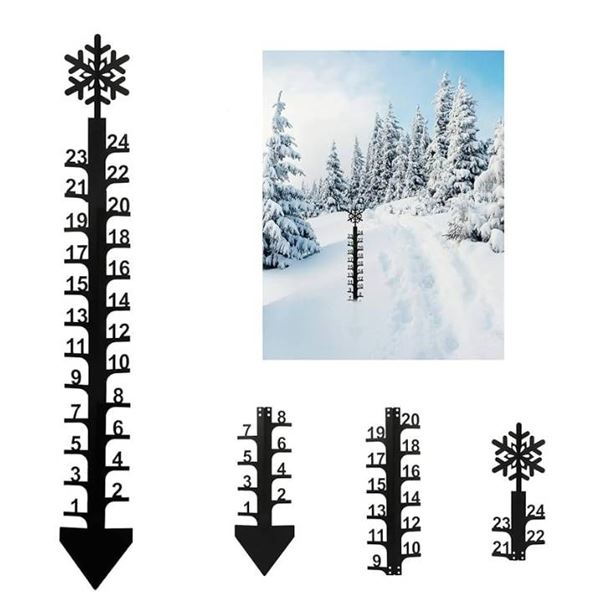 24â€³ Detachable Snowflake Snow Gauge, Snow Falling Measuring Instrument