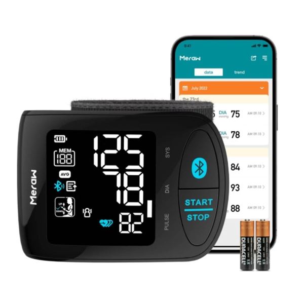 Meraw Aspen Bluetooth Wrist Blood Pressure Monitor