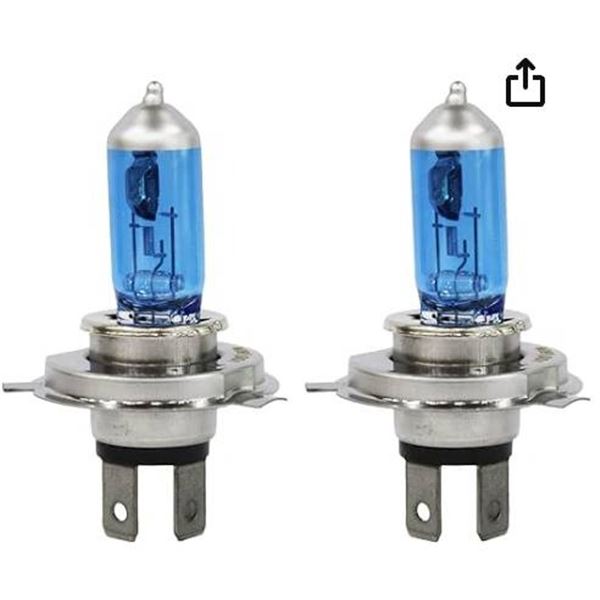 HID Halogen Bulb H4 12V 100/90W Ultra White Light (2-Pack)