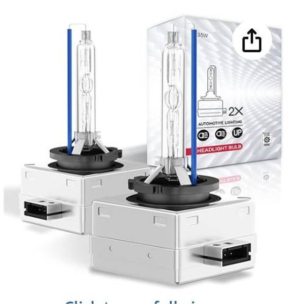 Sinoparcel D1S Xenon HID Automotive Headlight Bulbs (2-Pack, 35W/55W)