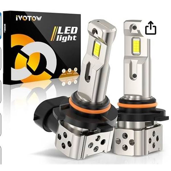 Ivotow 9005 LED Fog Light Bulbs, 60W, 16000LM, IP67 Waterproof