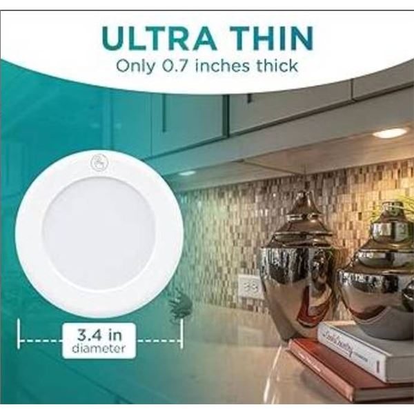 Brilliant Evolution LED Puck Light 2-Pack with Touch Sensor