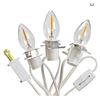 Image 1 : 3 Base C7 String Bulbs Christmas Village Light Accessory Cord with 3 LED Light Bulb Universal Clip W