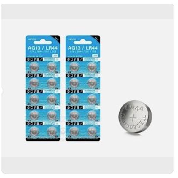 AG13/LR44 Button Cell 1.5V Alkaline Batteries, 20 Pieces