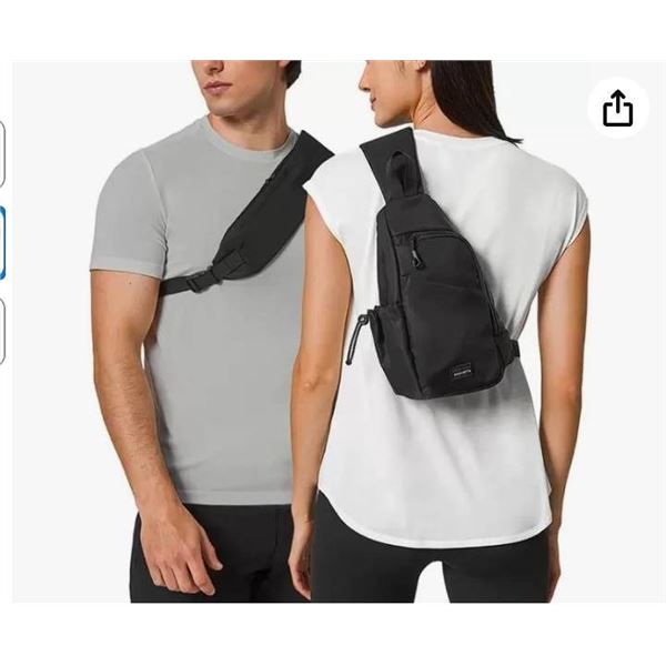 Mondetta Unisex Black Sling Bag, Black, Sling Bag