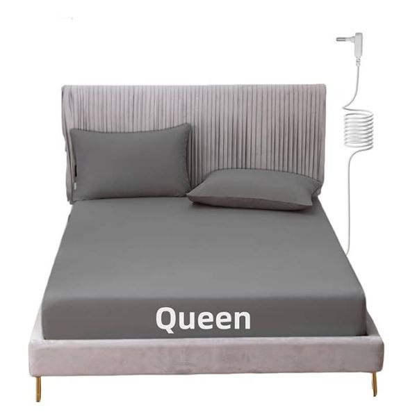 JIUMIWA Grounding Fitted Bed Sheet with Grounding Cord, Queen Size