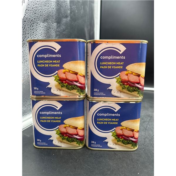Compliments Luncheon Meat 340g Cans â€“ Lot of 4