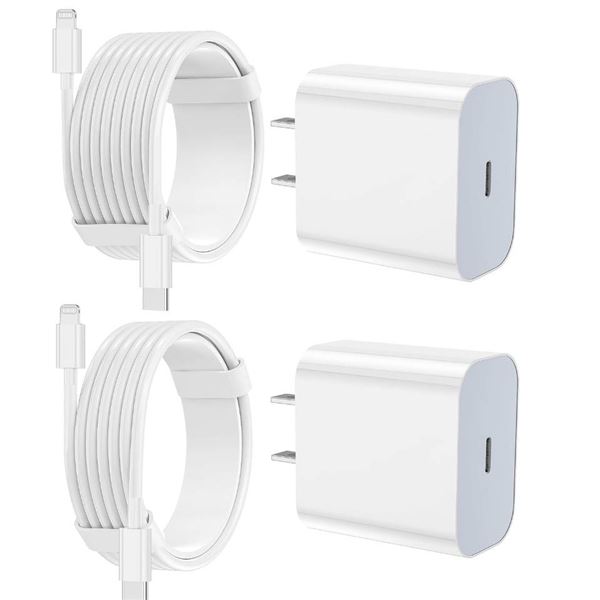 iPhone Charger Apple Charger,[Apple MFi Certified]2 Pack Apple Type C Wall Charger Block with 2 Pack