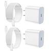 Image 1 : iPhone Charger Apple Charger,[Apple MFi Certified]2 Pack Apple Type C Wall Charger Block with 2 Pack