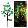 Image 1 : 2 Packs Solar St Patricks Day Decorations Shamrock Stake Lights, Waterproof Outdoor