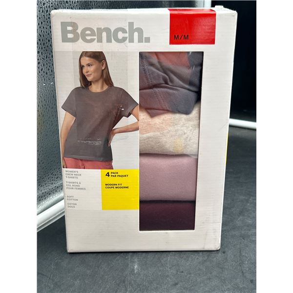 Bench Womenâ€™s Crew Neck T-Shirts 4-Pack in Medium Size (M)