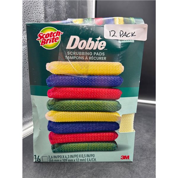 Scotch-Brite Dobie Scrubbing Pads, 12-Pack, Non-Scratch