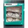 Image 1 : Foster Grant Design Optics +2.00 Limited Collection Reading Glasses Set of 3