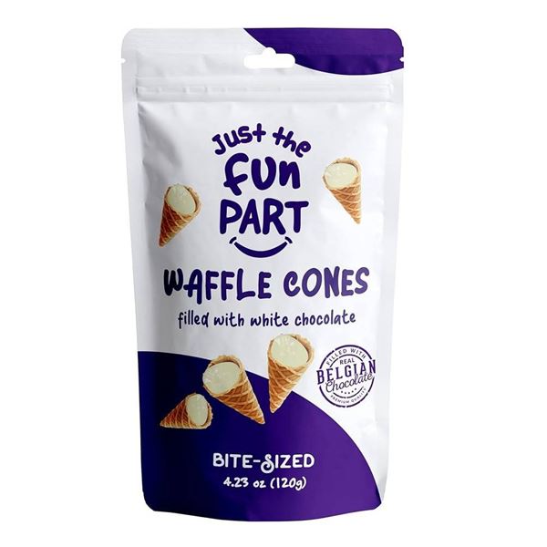 Waffle Cones With White Chocolate, 6 x 120g