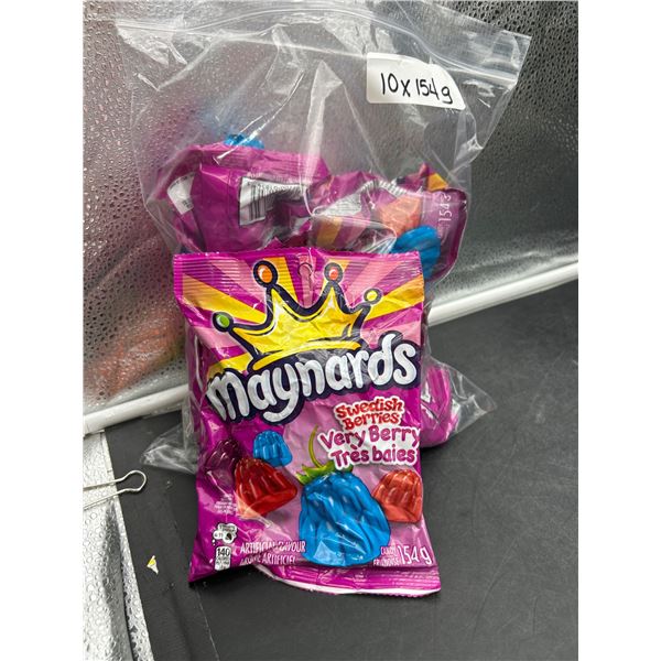 Maynards Swedish Berries Very Berry 10 Bags at 154 g Each