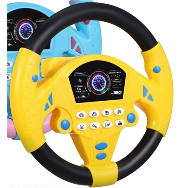 Childrenâ€™s Steering Wheel Toy with Sound and Lights