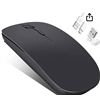 Image 1 : Wireless Mouse with USB Receiver and Charging Cable