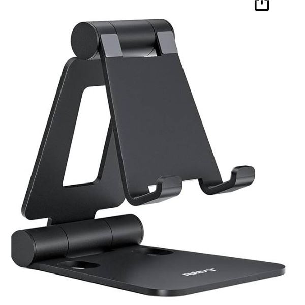 Nulaxy A4 Phone Stand, Aluminum and Silicone, Black