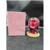 Image 2 : JUNYANG Rose Flowers Gifts for Women, Rose Bouquet in Glass Dome with LED LightÂ 2.7D x 12.7W x 24.9