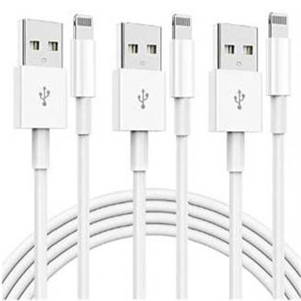 IPhone Charger Cord Lightning Cable 3 Pack â€“ MFi Certified for iPhone and iPad