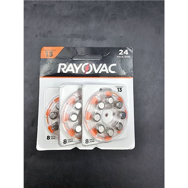 Rayovac L13ZA-24ZM Mercury-Free Zinc Air Hearing Aid Batteries Size 13 â€“ 24 Pack