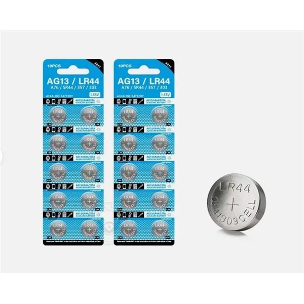 20 AG13/LR44 1.5V Button Coin Batteries for Multipurpose Devices