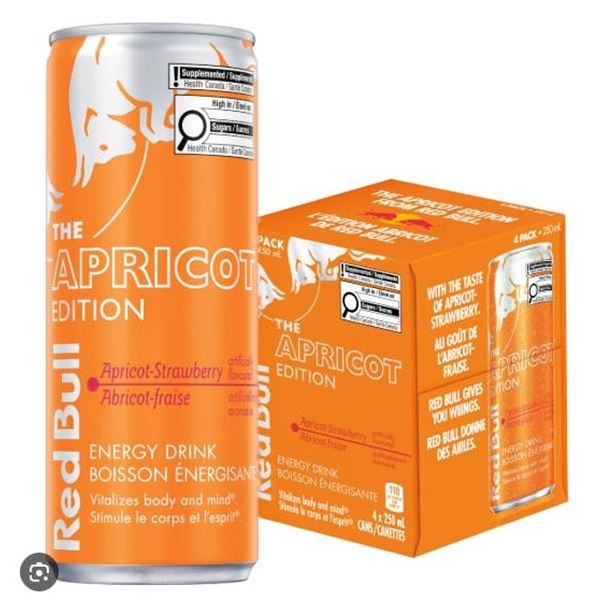 Red Bull The Apricot Edition Energy Drink 4-Pack 250ml Cans