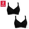 Image 1 : Calvin Klein 2-Pack Cotton Modal Bralettes, Size L/G
