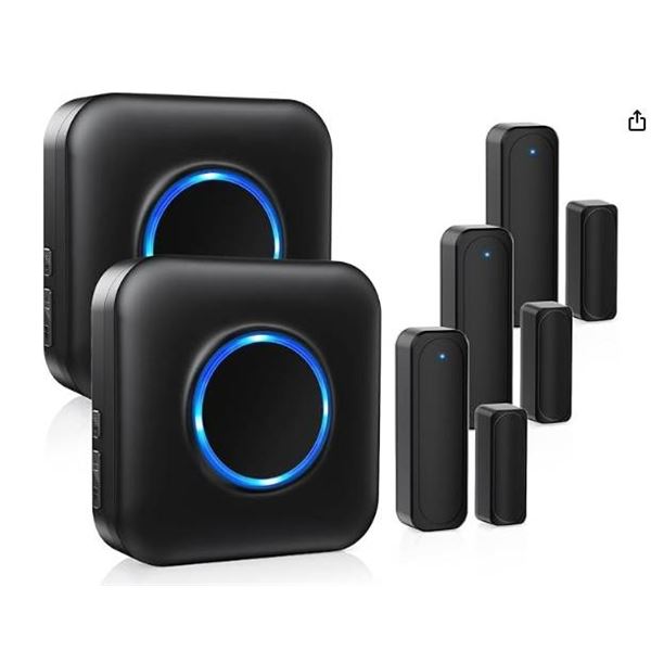 Cosmon Wireless Doorbell with Door Sensor and 2 Transmitters