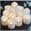 Image 1 : 12 LED Flameless Candles with White Plastic Body
