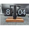 Image 2 : Mechanical Flip Clock With Wooden Base, Time Display 8:04 PM Shown
