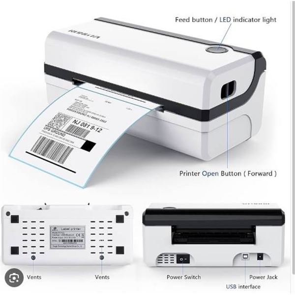 Rongta RP420 Label Printer with USB Interface and 24V Power Input