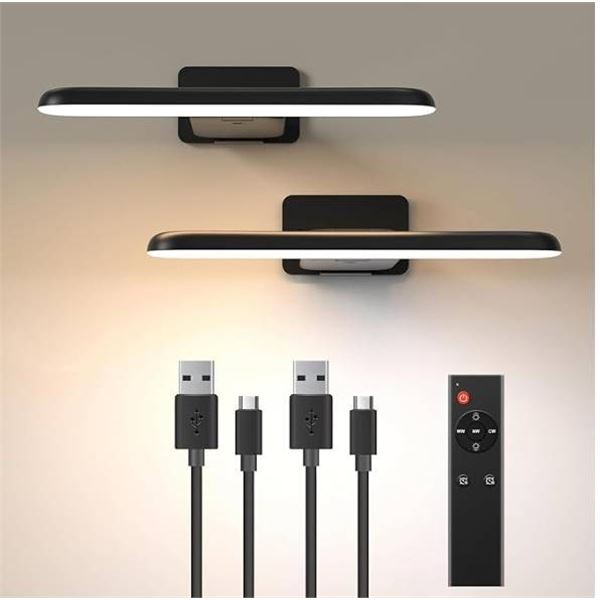 Narundren Rechargeable Picture Lights, 2-Pack, 3 Color Temperatures