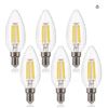 Image 1 : LED Retro Style Bulb, 4.5 Watts, 2700K, Dimmable, E12 Base, 6-Pack